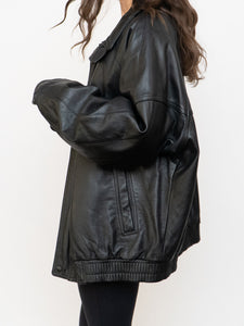 Vintage x Canadian-Made Leather Bomber Jacket (XS-XL)