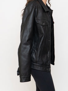 LEVIS x Faux Leather Button Up & Zip Jacket (XS-M)