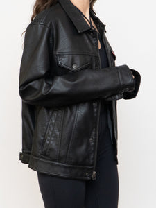 LEVIS x Faux Leather Button Up & Zip Jacket (XS-M)