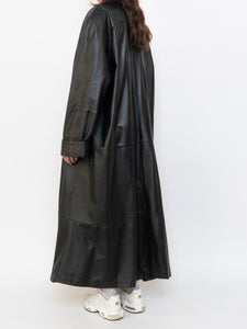 Vintage x Black Leather Trench (S-L)