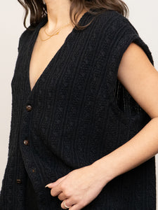 Vintage x HYDE PARK Knit Button Up Vest (XS-XL)