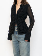 Load image into Gallery viewer, Vintage x TRISTAN &amp; ISEUT Button Up Scrunched Blouse (XS-M)