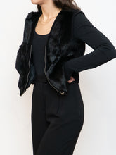 Load image into Gallery viewer, Vintage x NINA LEONARD Knit &amp; Faux Fur Vest (S-L)