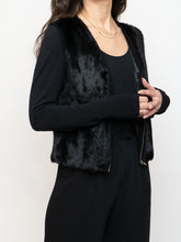 Load image into Gallery viewer, Vintage x NINA LEONARD Knit &amp; Faux Fur Vest (S-L)