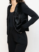 Load image into Gallery viewer, Vintage x NINA LEONARD Knit &amp; Faux Fur Vest (S-L)