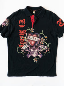 Vintage x ED HARDY Collared Tee (XXL)