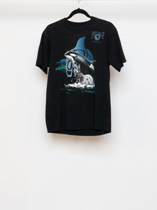 Vintage x Made in Canada x Tofino Faded Black Whale Tee (M)