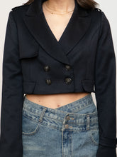 Load image into Gallery viewer, Modern x Black Cropped Blazer (XS, S)