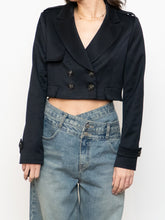 Load image into Gallery viewer, Modern x Black Cropped Blazer (XS, S)