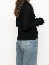 Load image into Gallery viewer, Vintage x Black Wool Feathered Cardigan (S, M)