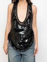 Load image into Gallery viewer, STELLA MCCARTNEY x Black Sequin Baggy Tank (XS-M)