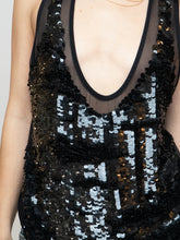Load image into Gallery viewer, STELLA MCCARTNEY x Black Sequin Baggy Tank (XS-M)
