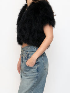 TOPSHOP x Black Turkey Feather Shrug (XS-M)