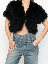 Load image into Gallery viewer, TOPSHOP x Black Turkey Feather Shrug (XS-M)