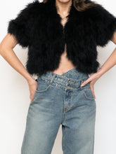 Load image into Gallery viewer, TOPSHOP x Black Turkey Feather Shrug (XS-M)