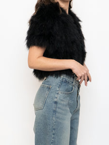 TOPSHOP x Black Turkey Feather Shrug (XS-M)