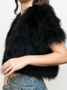 TOPSHOP x Black Turkey Feather Shrug (XS-M)