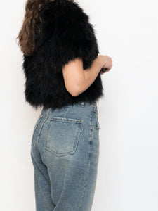 TOPSHOP x Black Turkey Feather Shrug (XS-M)