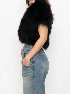 TOPSHOP x Black Turkey Feather Shrug (XS-M)