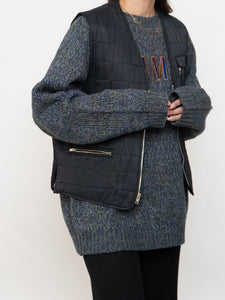 Vintage x Black Lightweight Quilted Vest (XS-M)