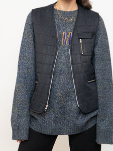 Vintage x Black Lightweight Quilted Vest (XS-M)