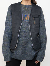 Load image into Gallery viewer, Vintage x Black Lightweight Quilted Vest (XS-M)
