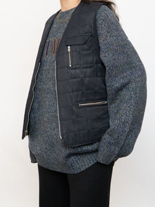 Vintage x Black Lightweight Quilted Vest (XS-M)