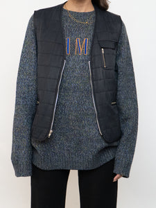 Vintage x Black Lightweight Quilted Vest (XS-M)