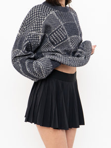 Vintage x Made in Italy x Grey Patterned Sweater (XS-L)