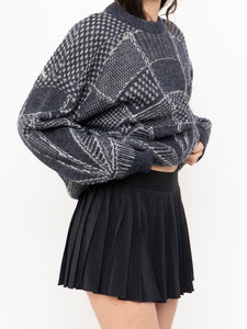 Vintage x Made in Italy x Grey Patterned Sweater (XS-L)
