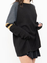 Load image into Gallery viewer, Vintage x Made in Korea x Black, Grey, Gold Ribbed Knit (XS-L)