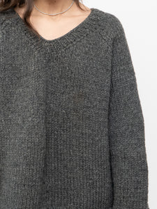 Vintage x Dark Grey Chunky Hand Knit Sweater (XS-XL)