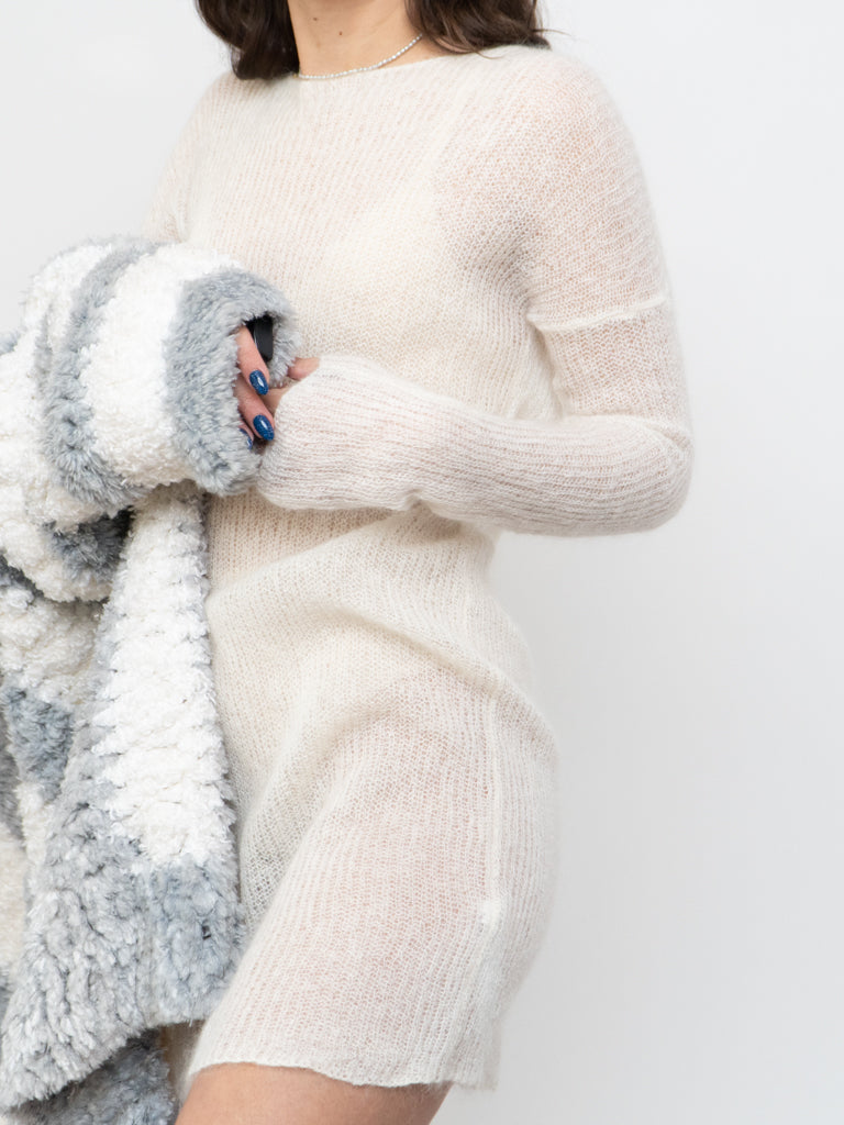Vintage x Cream Mohair Sweater Dress (XS-M)