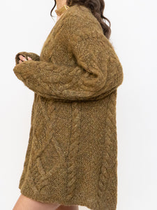 Vintage x Made in Hong Kong x Olive Mohair Sweater Dress (XS-L)