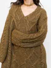 Load image into Gallery viewer, Vintage x Made in Hong Kong x Olive Mohair Sweater Dress (XS-L)