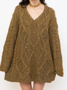 Vintage x Made in Hong Kong x Olive Mohair Sweater Dress (XS-L)