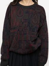 Load image into Gallery viewer, Vintage x HARRY ROSEN Green, Red &amp; Navy Patterned Knit (XS-XL)