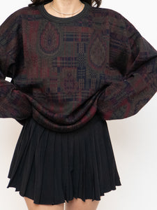 Vintage x HARRY ROSEN Green, Red & Navy Patterned Knit (XS-XL)