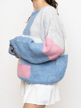 Load image into Gallery viewer, Vintage x Hand-knit Pink, Cream, Blue Sweater (XS-2XL)