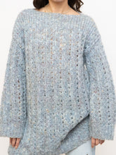 Load image into Gallery viewer, Vintage x Pale Blue Colourful Speckled Knit Sweater/Dress (XS-L)