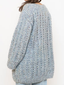 Vintage x Pale Blue Colourful Speckled Knit Sweater/Dress (XS-L)