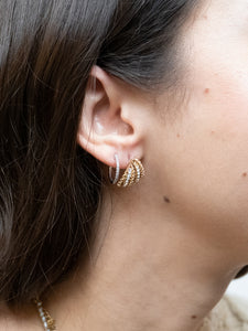 Vintage x Gold Plated Rhinestone Earrings