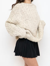 Load image into Gallery viewer, Vintage x Made in Ireland x Deadstock Cream Speckled Chunky Knit Sweater (XS-XXL)