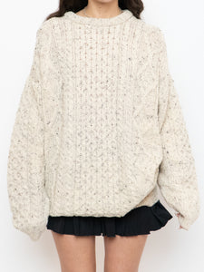 Vintage x Made in Ireland x Deadstock Cream Speckled Chunky Knit Sweater (XS-XXL)