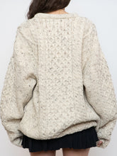 Load image into Gallery viewer, Vintage x Made in Ireland x Deadstock Cream Speckled Chunky Knit Sweater (XS-XXL)