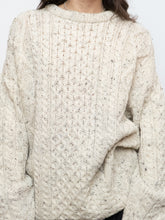 Load image into Gallery viewer, Vintage x Made in Ireland x Deadstock Cream Speckled Chunky Knit Sweater (XS-XXL)