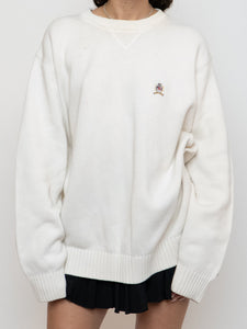 TOMMY HILFIGER x White Knit Sweater (XS-XL)
