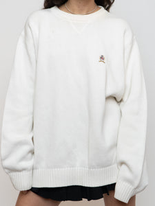 TOMMY HILFIGER x White Knit Sweater (XS-XL)