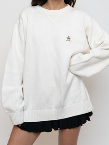 TOMMY HILFIGER x White Knit Sweater (XS-XL)