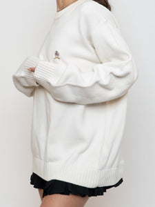 TOMMY HILFIGER x White Knit Sweater (XS-XL)